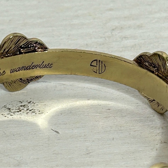 Samantha Wills Gold Plated Turquoise Engraved Adventure Into Wanderlust Bracelet - Picture 13 of 16